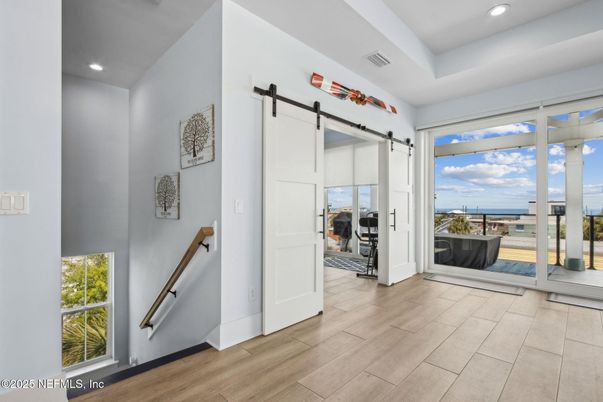 Interior, Recessed Lighting, Water, Wood Texture Flooring