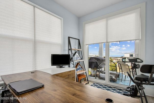 Fitness Equipment, Home Office, Interior, Wood Texture Flooring