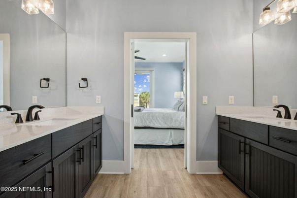 Bathroom, Bedroom, Interior, Recessed Lighting, Wood Texture Flooring