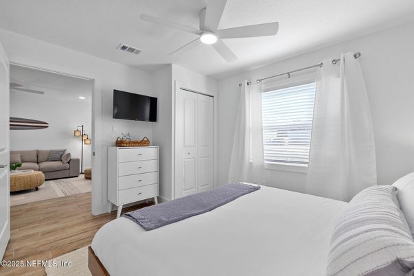 Bedroom, Interior, Wood Texture Flooring