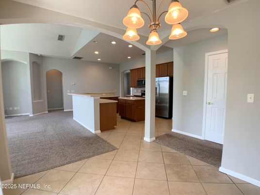 Interior, Kitchen, Pendant Lights, Recessed Lighting, Stainless Steel Appliances