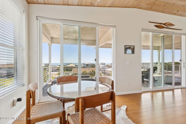 Dining room, Interior, Wooden Ceilings, Wood Texture Flooring