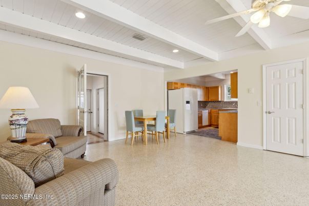 Dining room, Interior, Kitchen, Living room, Recessed Lighting