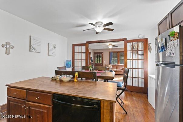 Dining room, Interior, Kitchen, Living room, Wood Texture Flooring