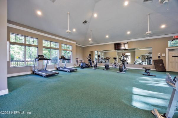 Fitness Equipment, Gym, Interior, Pendant Lights, Recessed Lighting