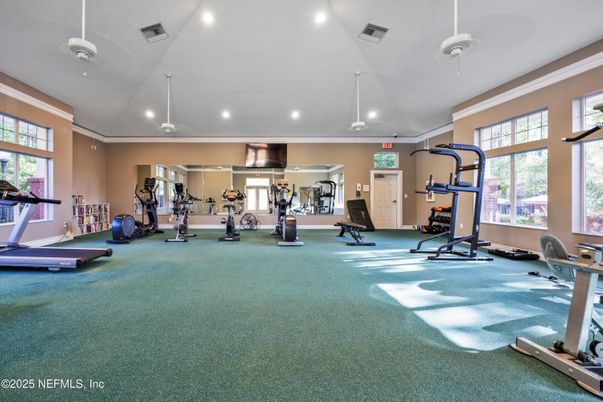 Fitness Equipment, Gym, Interior, Recessed Lighting