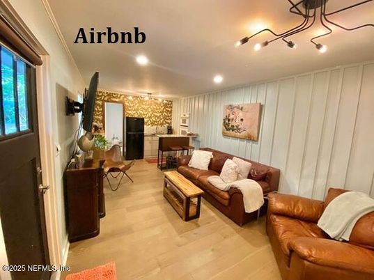 Interior, Living room, Recessed Lighting, Stone Walls, Wood Texture Flooring