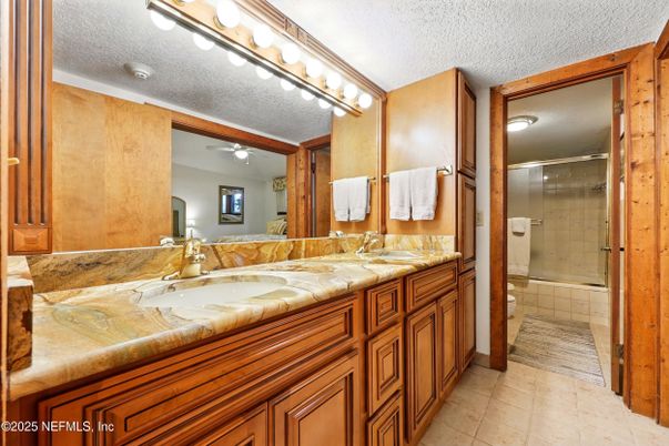 Bathroom, Dual Sink Vanities, Glass Shower, Interior