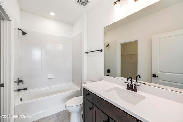 Bathroom, Interior, Marble, Recessed Lighting