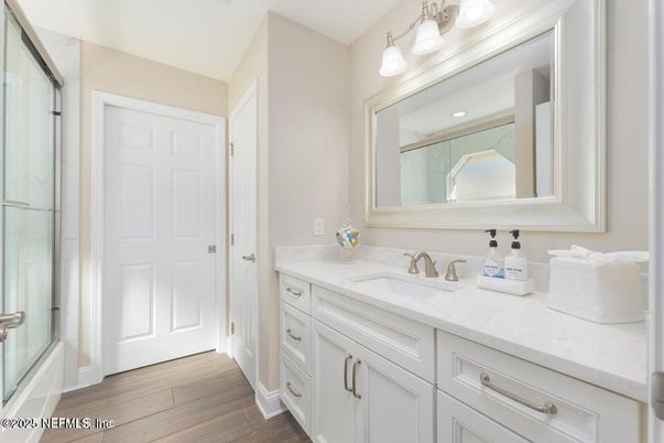 Bathroom, Interior, Wood Texture Flooring