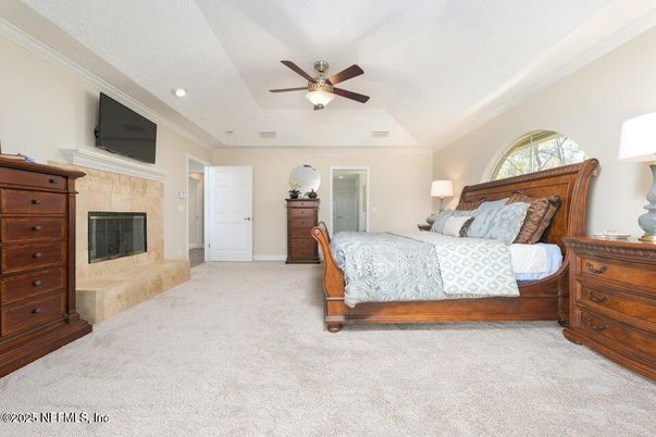 Bedroom, Fireplace, Interior, Recessed Lighting