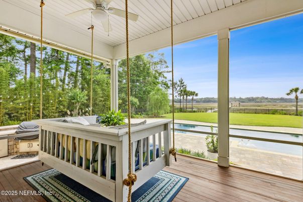 Interior, Sun Room, Water, Wood Texture Flooring