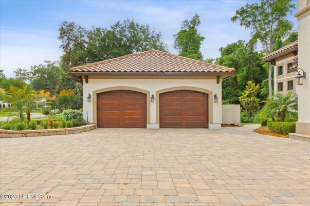 Attached, Detached Garage, Exterior, Facade, Mediterranean