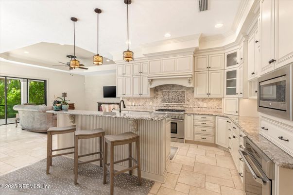 Interior, Kitchen, Pendant Lights, Recessed Lighting, Stainless Steel Appliances