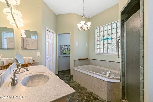 Bathroom, Chandelier, Interior