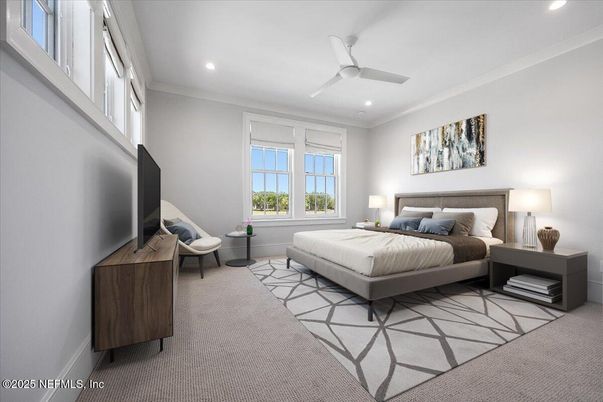 Bedroom, Interior, Recessed Lighting