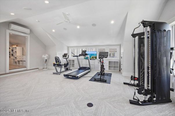 Fitness Equipment, Gym, Interior, Recessed Lighting