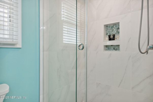 Bathroom, Glass Shower, Interior, Marble Walls