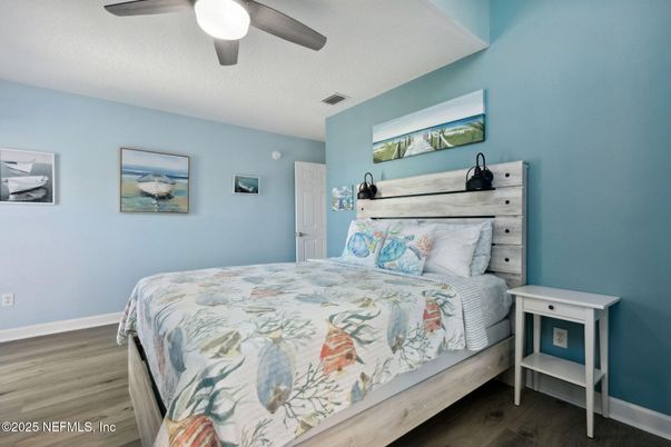 Bedroom, Interior, Wood Texture Flooring