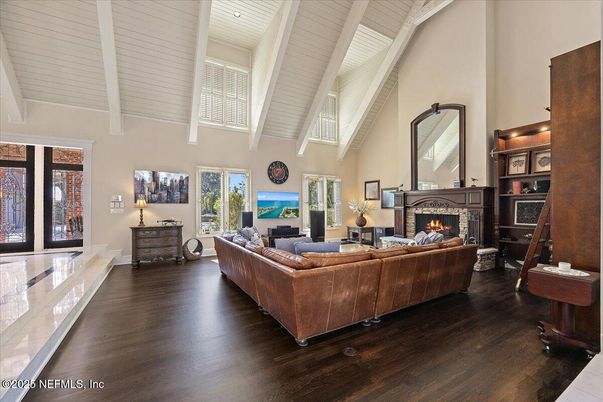 Fireplace, Interior, Living room, Wood Texture Flooring