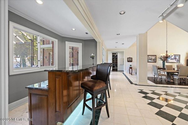Chandelier, Dining room, Interior, Recessed Lighting