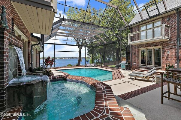 Glass Ceilings, Interior, Pool, Stone Walls, Sun Room, Water