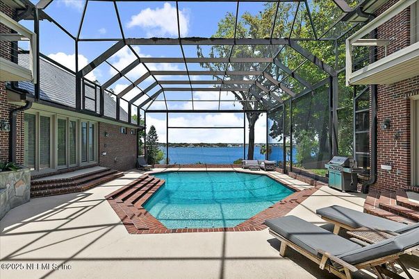 Glass Ceilings, Interior, Pool, Stone Walls, Sun Room, Water