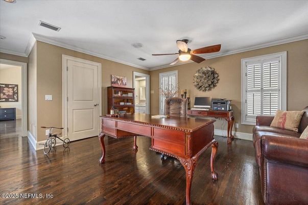 Home Office, Interior, Wood Texture Flooring