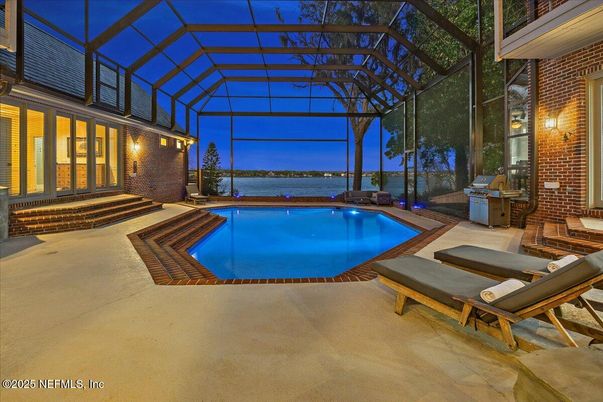 Glass Ceilings, Interior, Pool, Stone Walls, Sun Room, Water