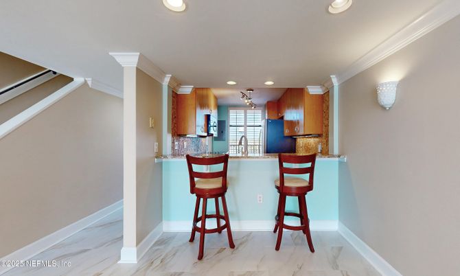 Interior, Kitchen, Marble, Recessed Lighting