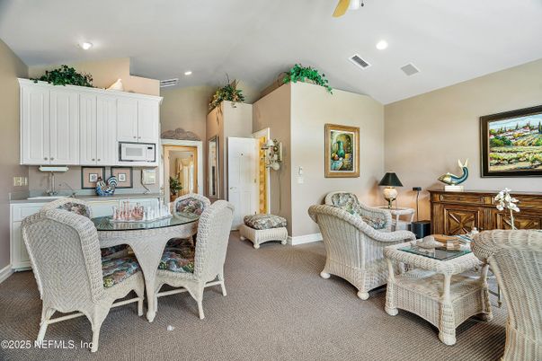 Dining room, Interior, Kitchen, Living room, Recessed Lighting