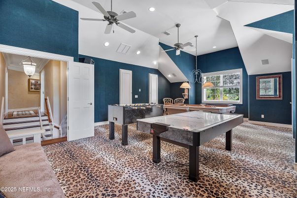 Billiard Table, Game Room, Interior, Pendant Lights, Recessed Lighting