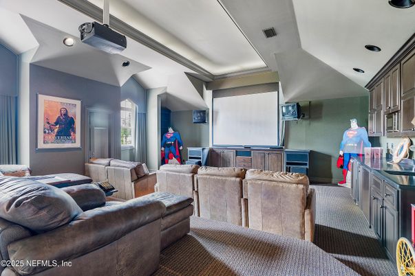 Home Theatre Room, Interior, Projection Screen, Recessed Lighting, Theatre Room