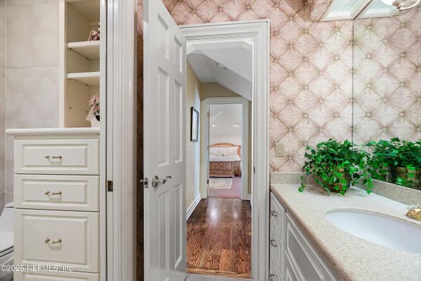 Bathroom, Interior, Wood Texture Flooring
