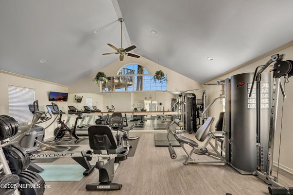 Fitness Equipment, Gym, Interior, Recessed Lighting
