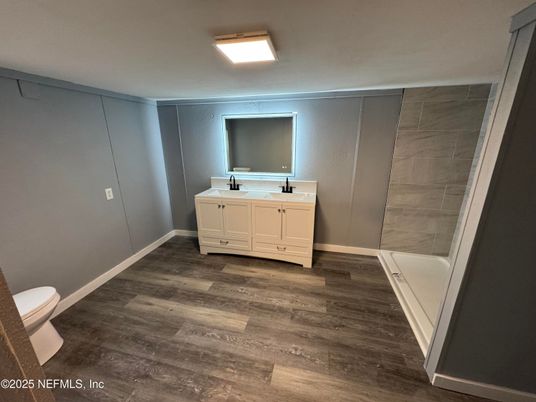 Interior, Stone Walls, Wood Texture Flooring