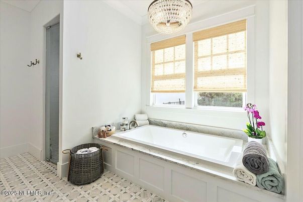 Bathroom, Chandelier, Interior