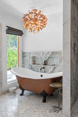Bathroom, Free Standing Baths, Interior, Marble, Marble Walls
