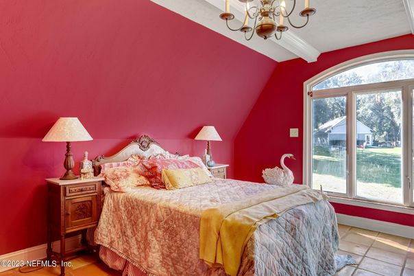 Bedroom, Chandelier, Interior