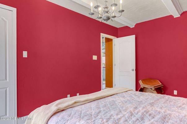 Bedroom, Chandelier, Interior