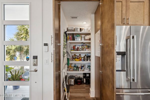 Interior, Stainless Steel Appliances, Wood Texture Flooring