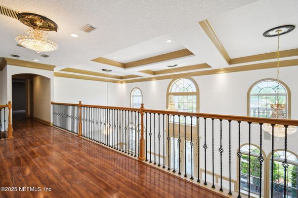 Chandelier, Interior, Recessed Lighting, Wood Texture Flooring
