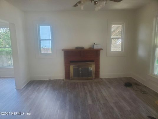 Empty room, Fireplace, Interior, Wood Texture Flooring