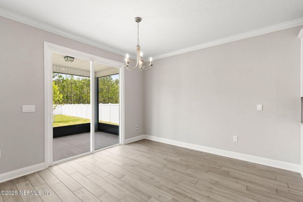 Chandelier, Empty room, Interior, Pendant Lights, Wood Texture Flooring