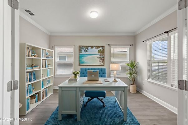 Home Office, Interior, Wood Texture Flooring