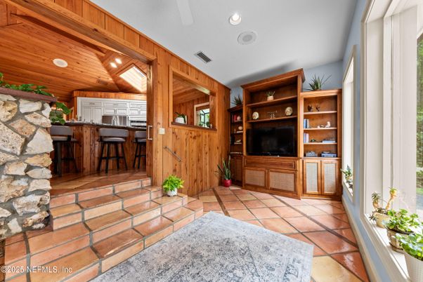 Interior, Recessed Lighting, Stone Walls, Wooden Beams, Wooden Ceilings, Wooden Walls