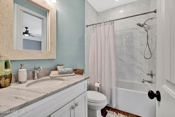 Bathroom, Interior, Marble Walls, Recessed Lighting