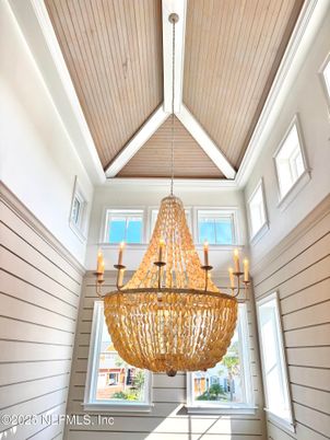 Chandelier, Interior, Wooden Ceilings