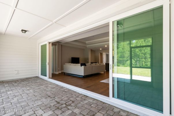 Empty room, Interior, Living room, Recessed Lighting, Wood Texture Flooring