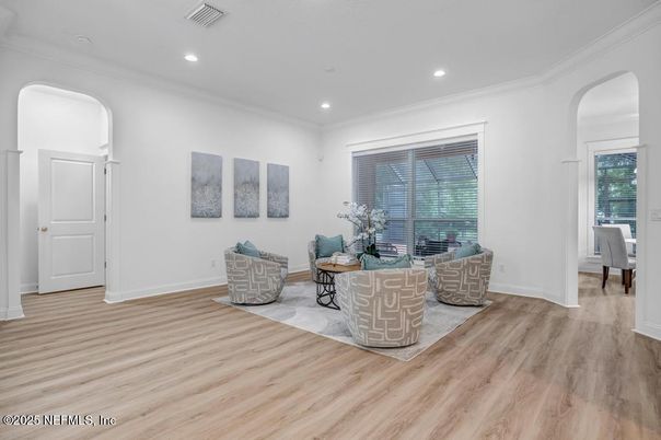 Interior, Recessed Lighting, Wood Texture Flooring
